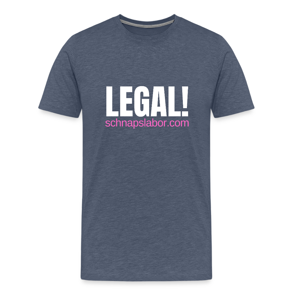 Legal - Männer Premium T-Shirt - Blau meliert