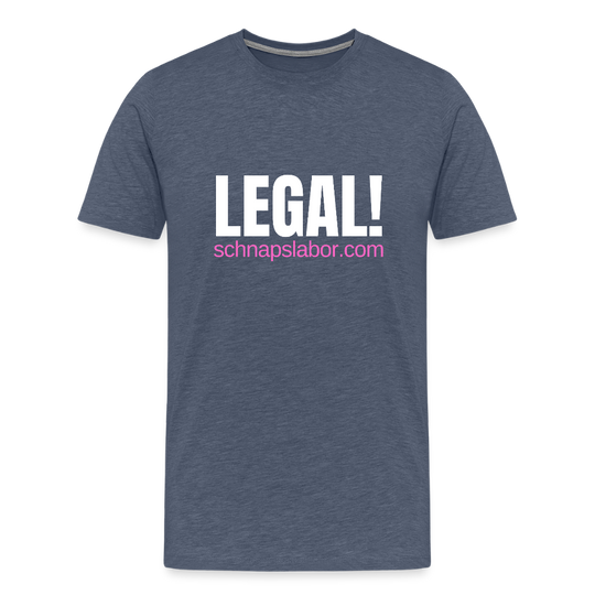 Legal - Männer Premium T-Shirt - Blau meliert