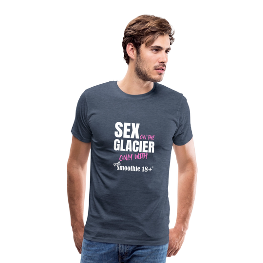 Sex on the Glacier - "Männer Premium T-Shirt" - Blau meliert