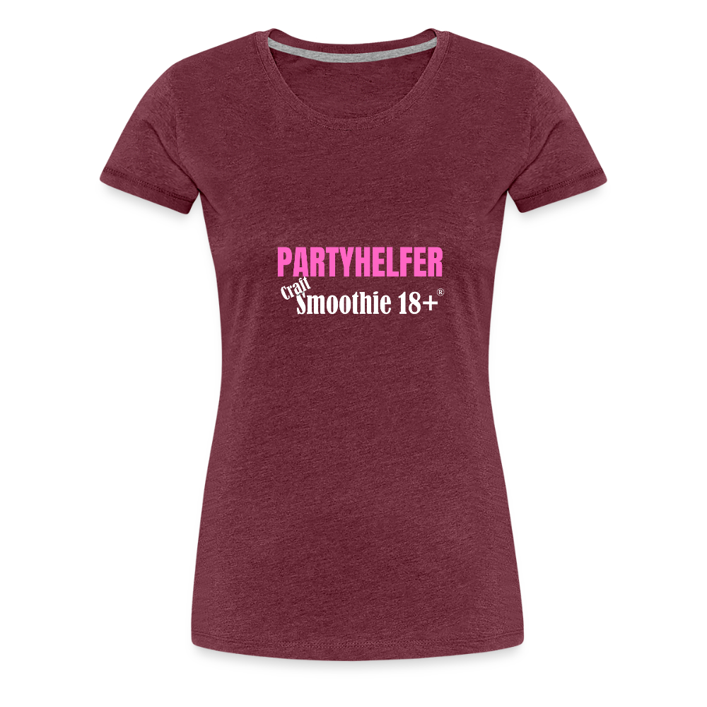 Partyhelfer - Frauen Premium T-Shirt - Bordeauxrot meliert