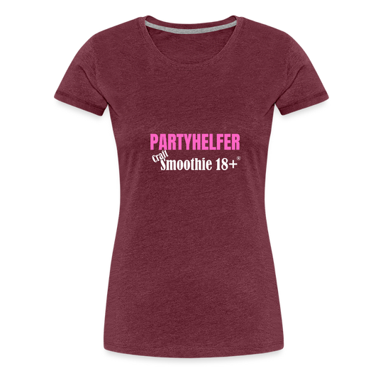 Partyhelfer - Frauen Premium T-Shirt - Bordeauxrot meliert
