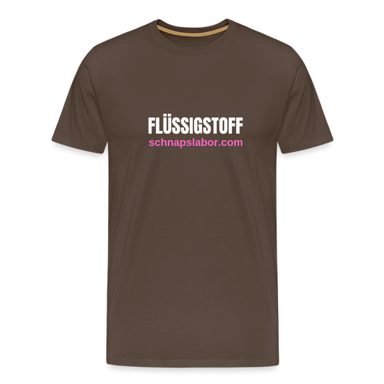 Flüssigstoff - Männer Premium T-Shirt - Edelbraun