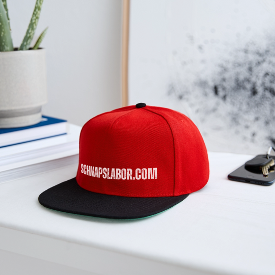 Schnapslabor - Snapback Cap - Rot/Schwarz