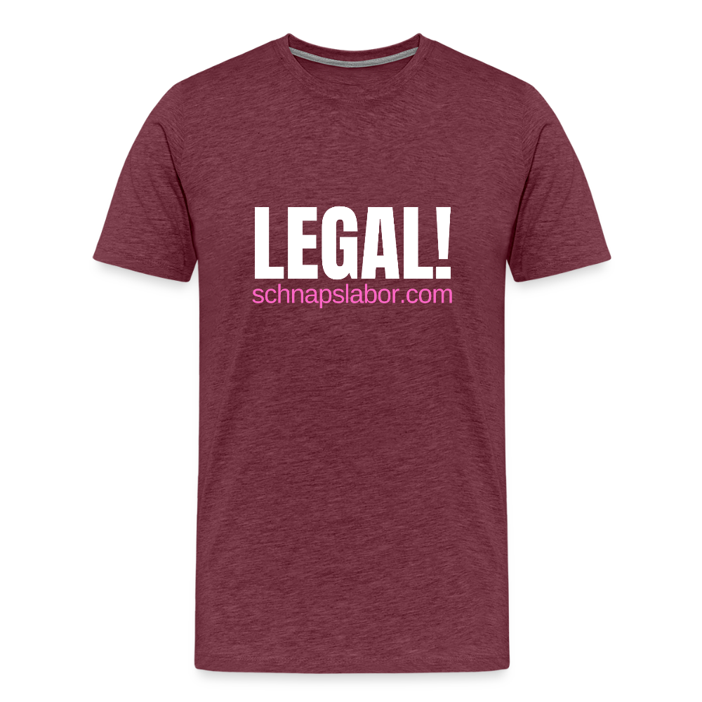 Legal - Männer Premium T-Shirt - Bordeauxrot meliert