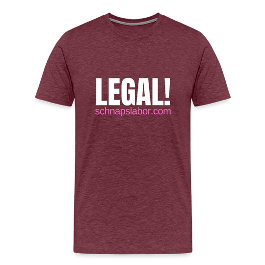 Legal - Männer Premium T-Shirt - Bordeauxrot meliert
