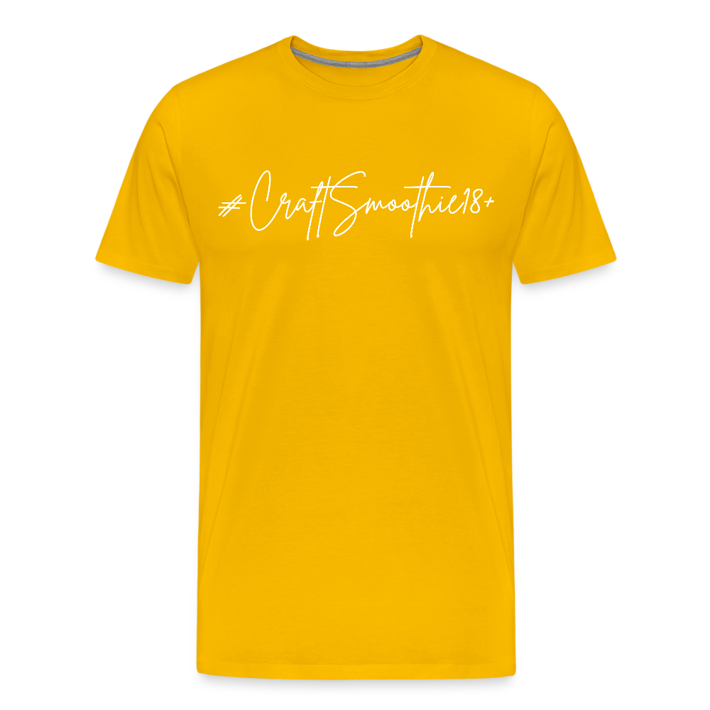 #CraftSmoothie18+ - Männer Premium T-Shirt - Sonnengelb