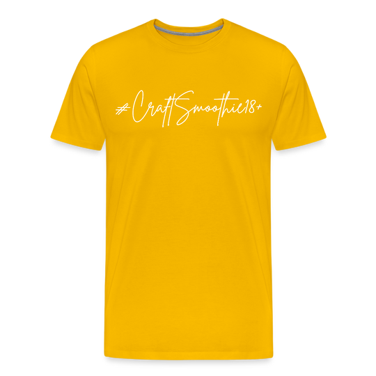 #CraftSmoothie18+ - Männer Premium T-Shirt - Sonnengelb