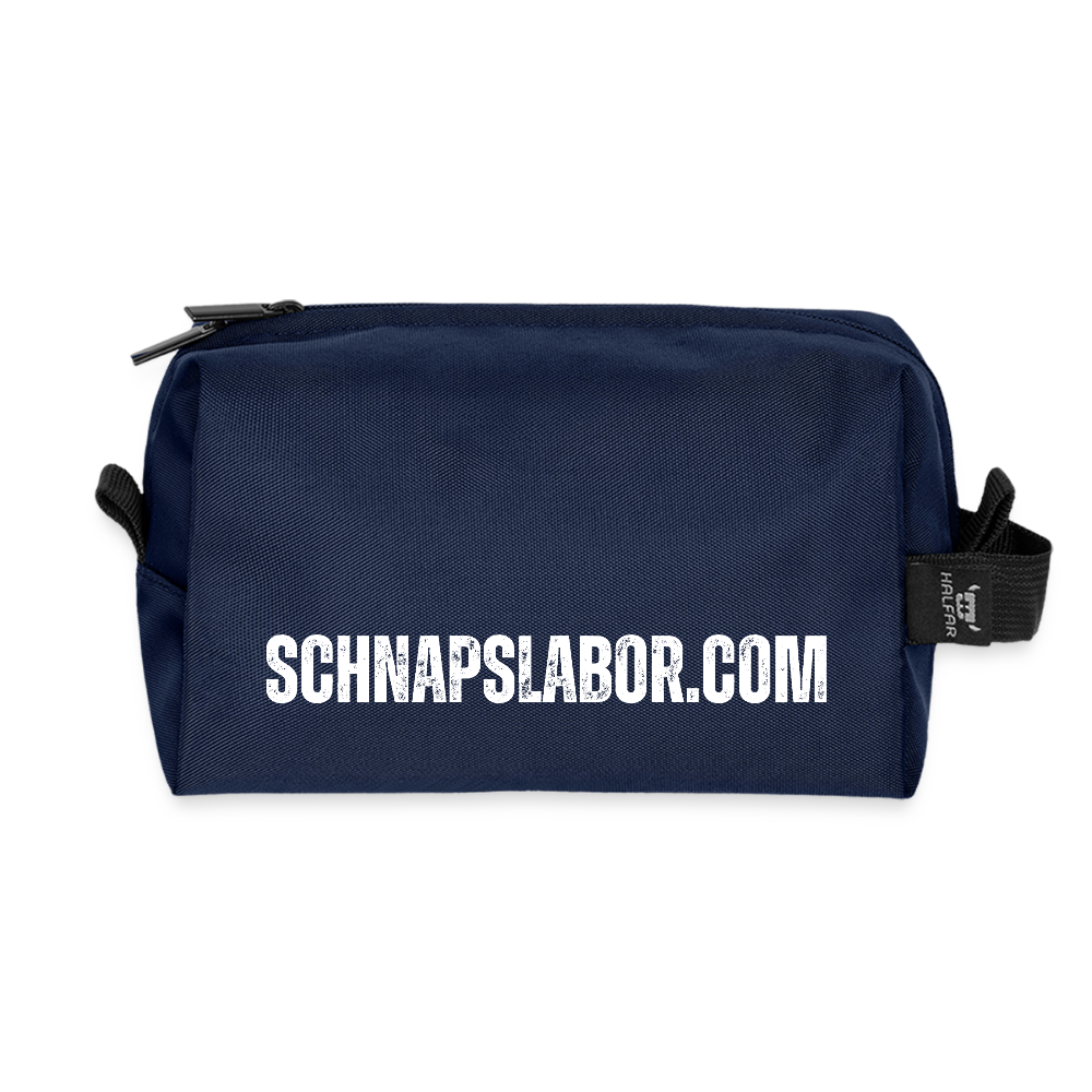 Schnapslabor - Recycelte Kulturtasche - Navy