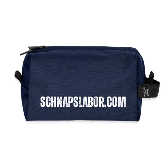 Schnapslabor - Recycelte Kulturtasche - Navy