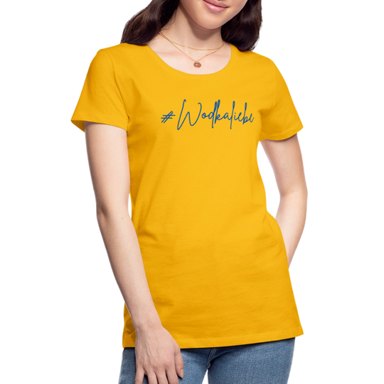 #Wodkaliebe - Frauen Premium T-Shirt - Sonnengelb