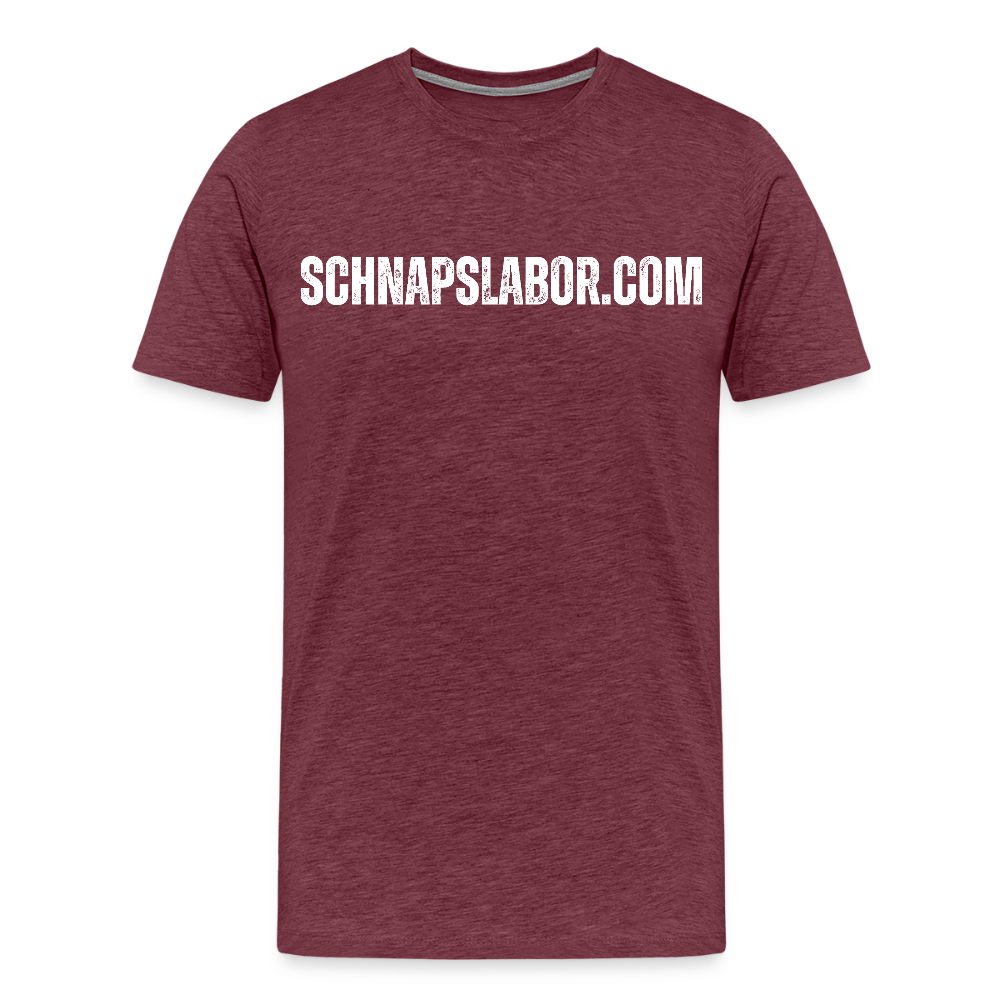 Schnapslabor - Männer Premium T-Shirt - Bordeauxrot meliert