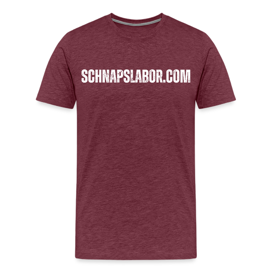 Schnapslabor - Männer Premium T-Shirt - Bordeauxrot meliert