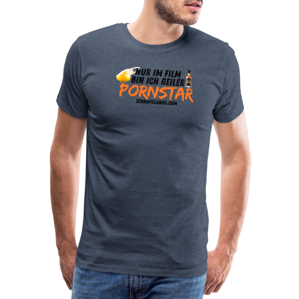 Männer Premium T-Shirt - Blau meliert