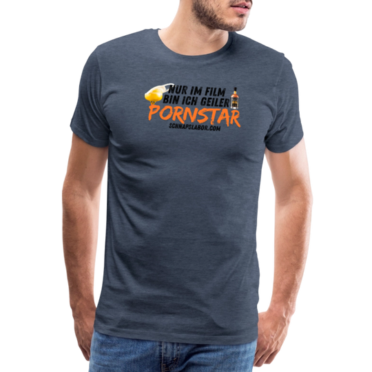 Männer Premium T-Shirt - Blau meliert
