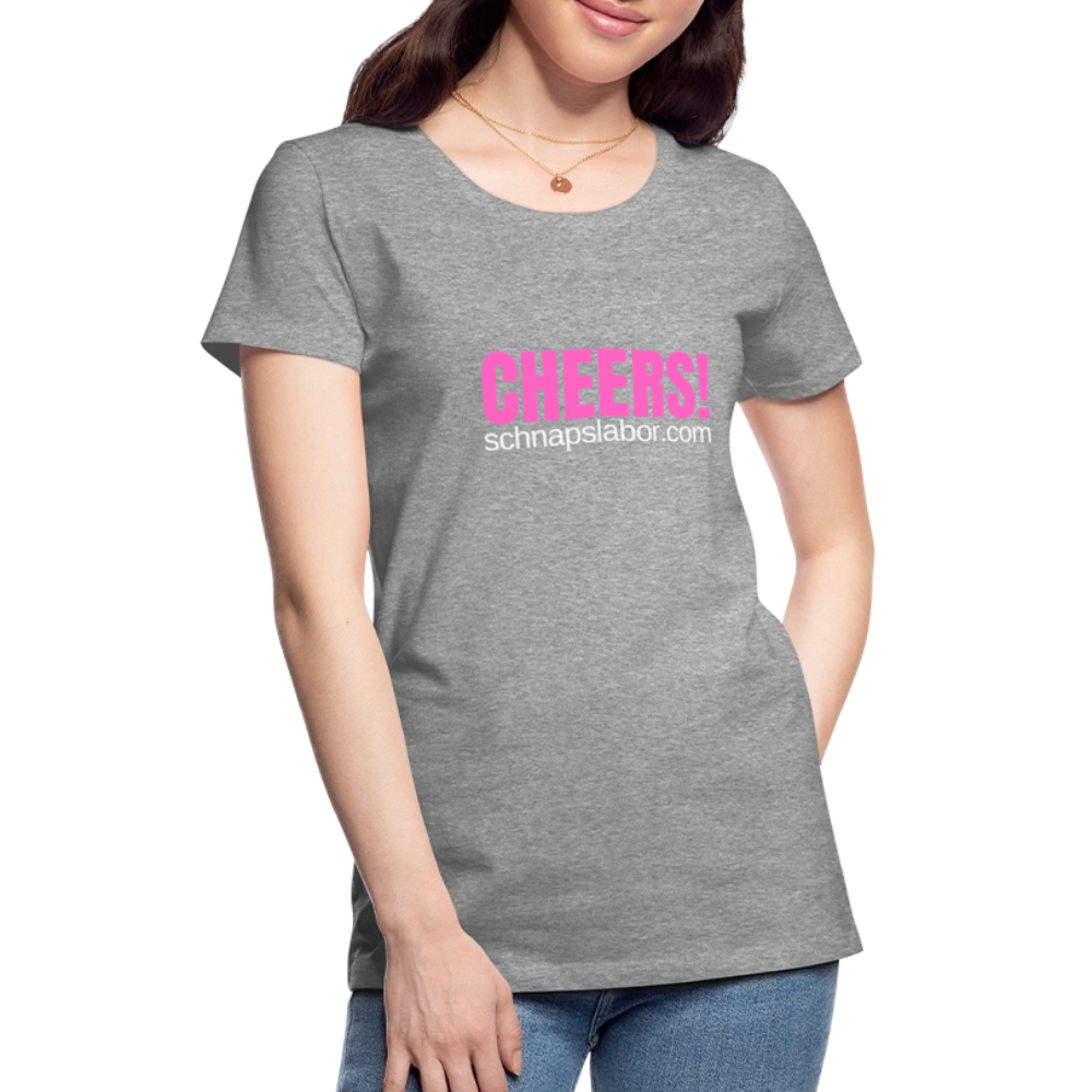 Cheers - Frauen Premium T-Shirt - Grau meliert