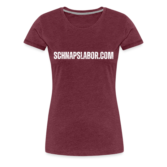 Schnapslabor - "Frauen Premium T-Shirt" - Bordeauxrot meliert