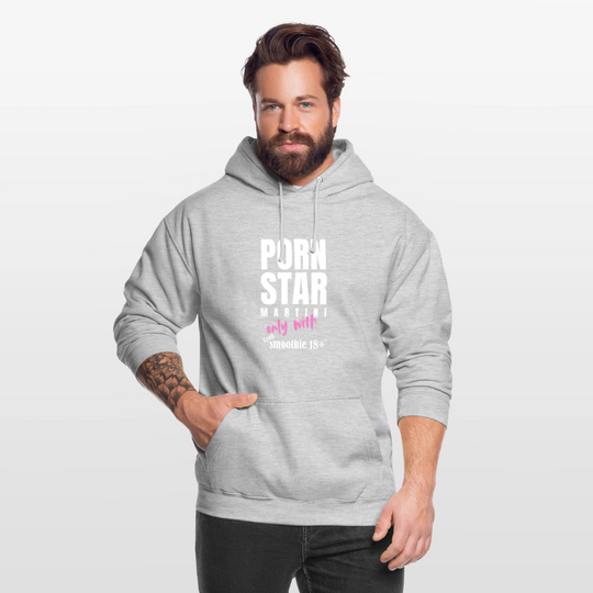 Pornstar Hoodie - "Unisex" - Hellgrau meliert