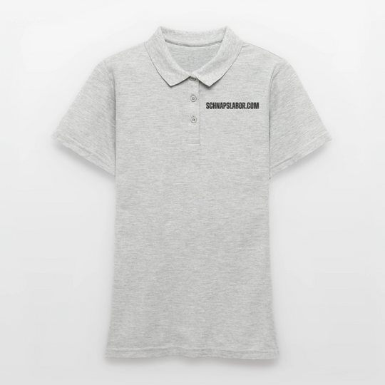 Schnapslabor - Frauen Poloshirt - Grau meliert