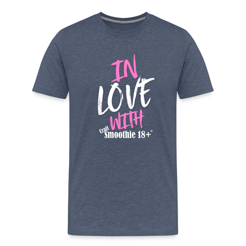 In Love - Männer Premium T-Shirt - Blau meliert