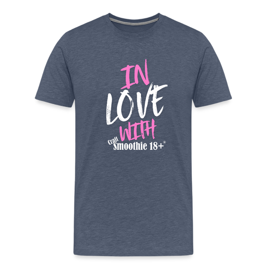 In Love - Männer Premium T-Shirt - Blau meliert