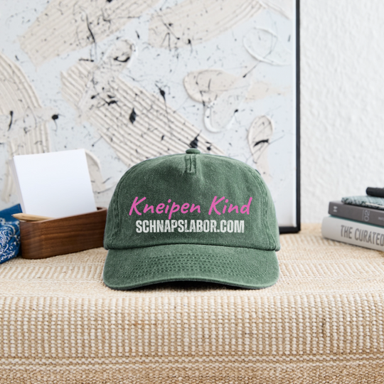 Kneipen Kind - Relaxed Vintage Cap - Vintage Flaschengrün