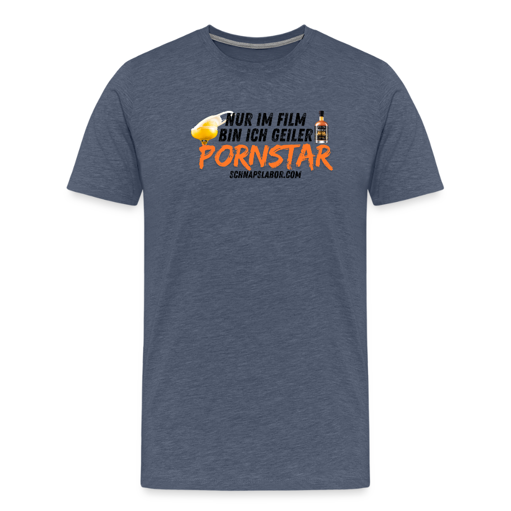 Männer Premium T-Shirt - Blau meliert