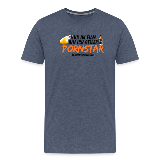 Männer Premium T-Shirt - Blau meliert