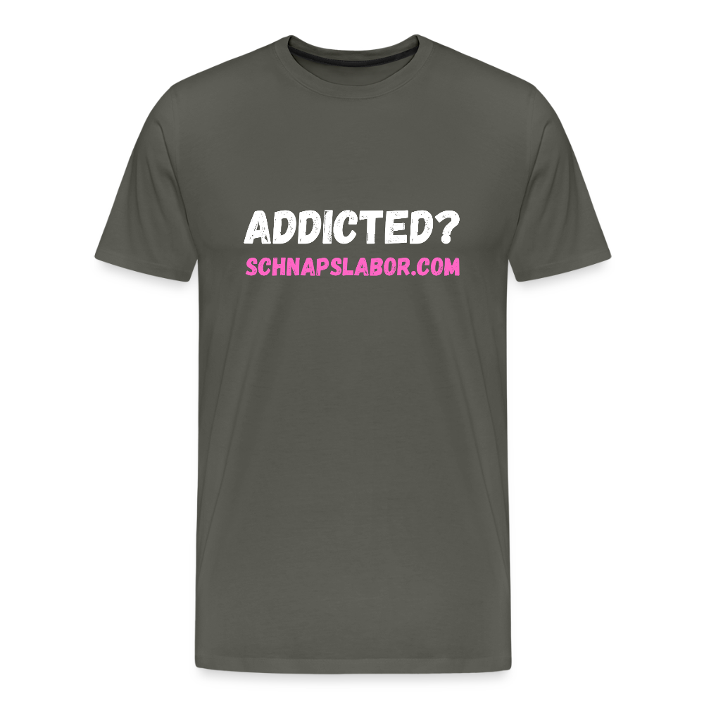 Addicted - Männer Premium T-Shirt - Asphalt