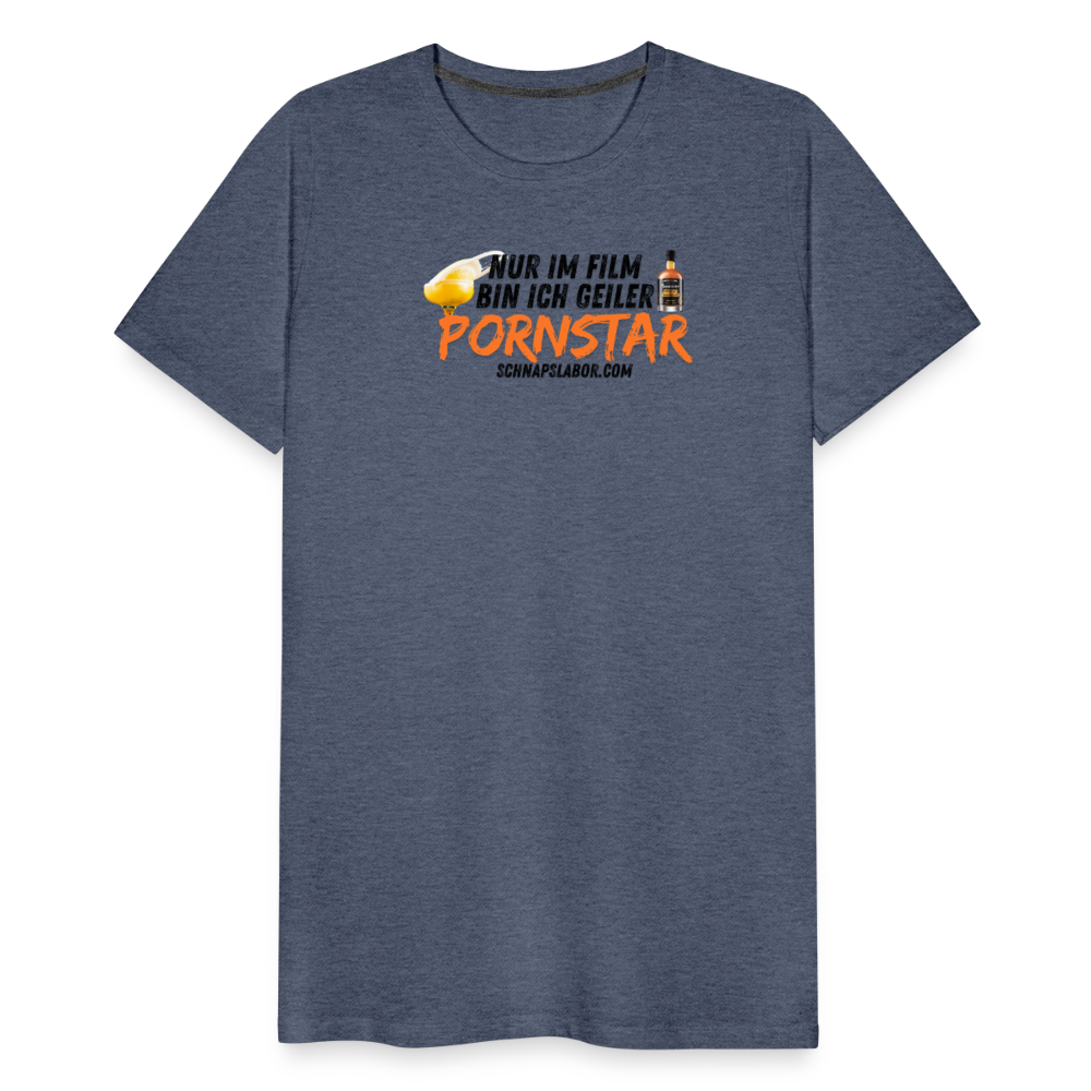 Männer Premium T-Shirt - Blau meliert