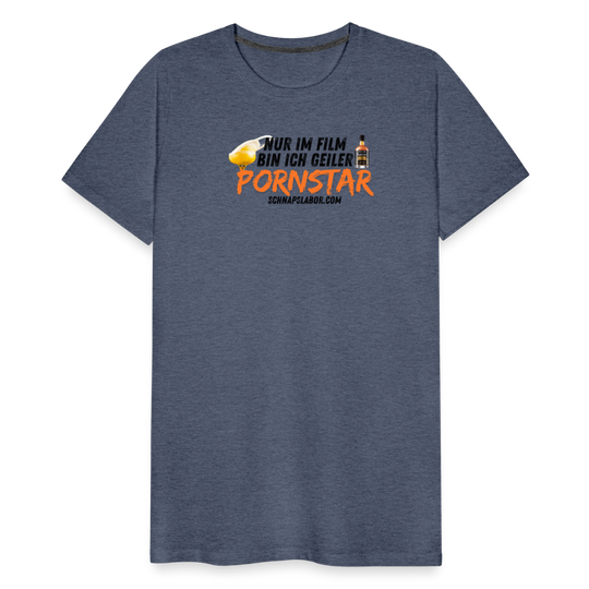 Männer Premium T-Shirt - Blau meliert
