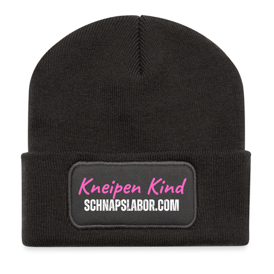 Kneipen Kind - Recycelte Patch Beanie - Dunkelgrau