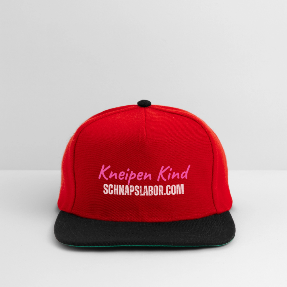 Kneipen Kind - Snapback Cap - Rot/Schwarz