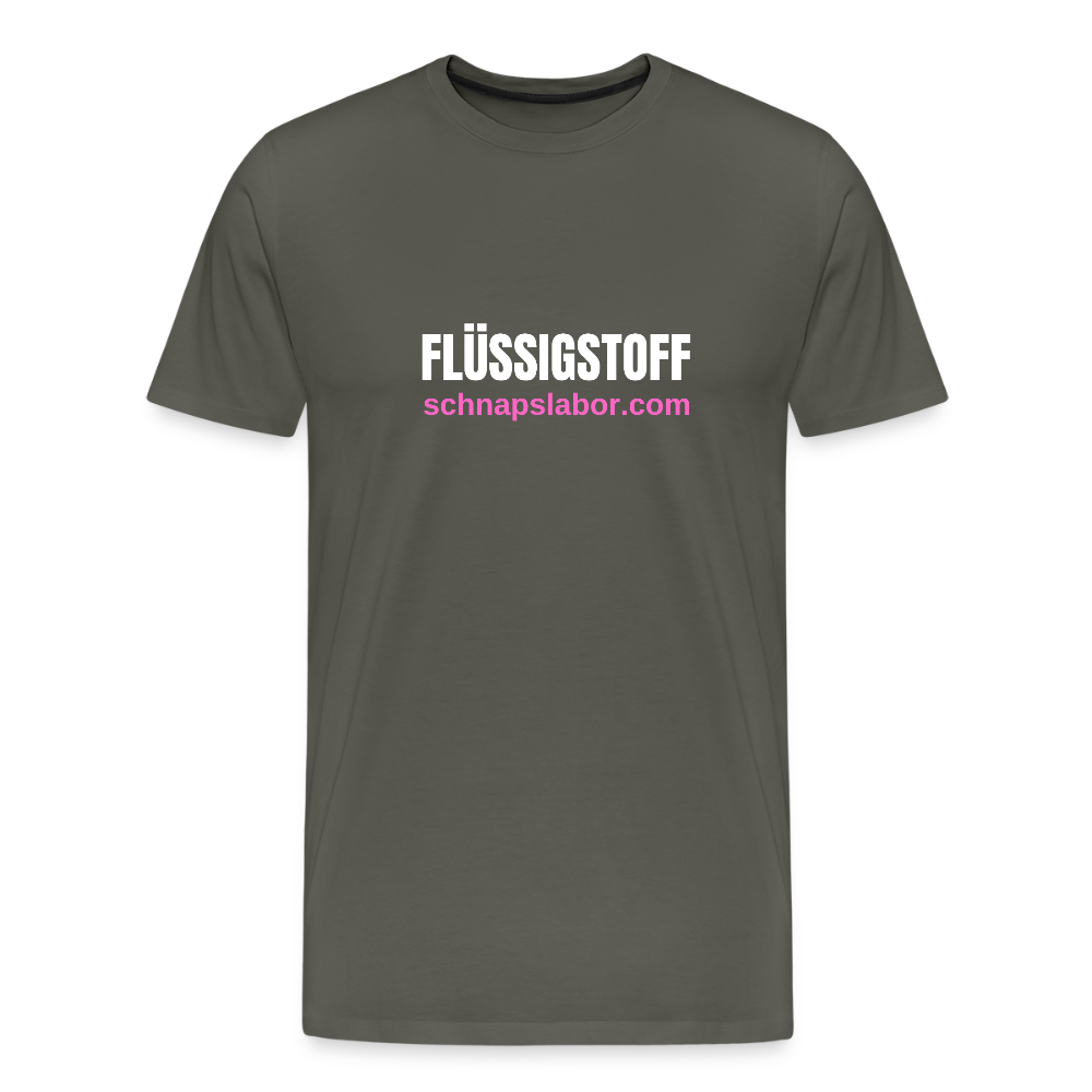 Flüssigstoff - Männer Premium T-Shirt - Asphalt