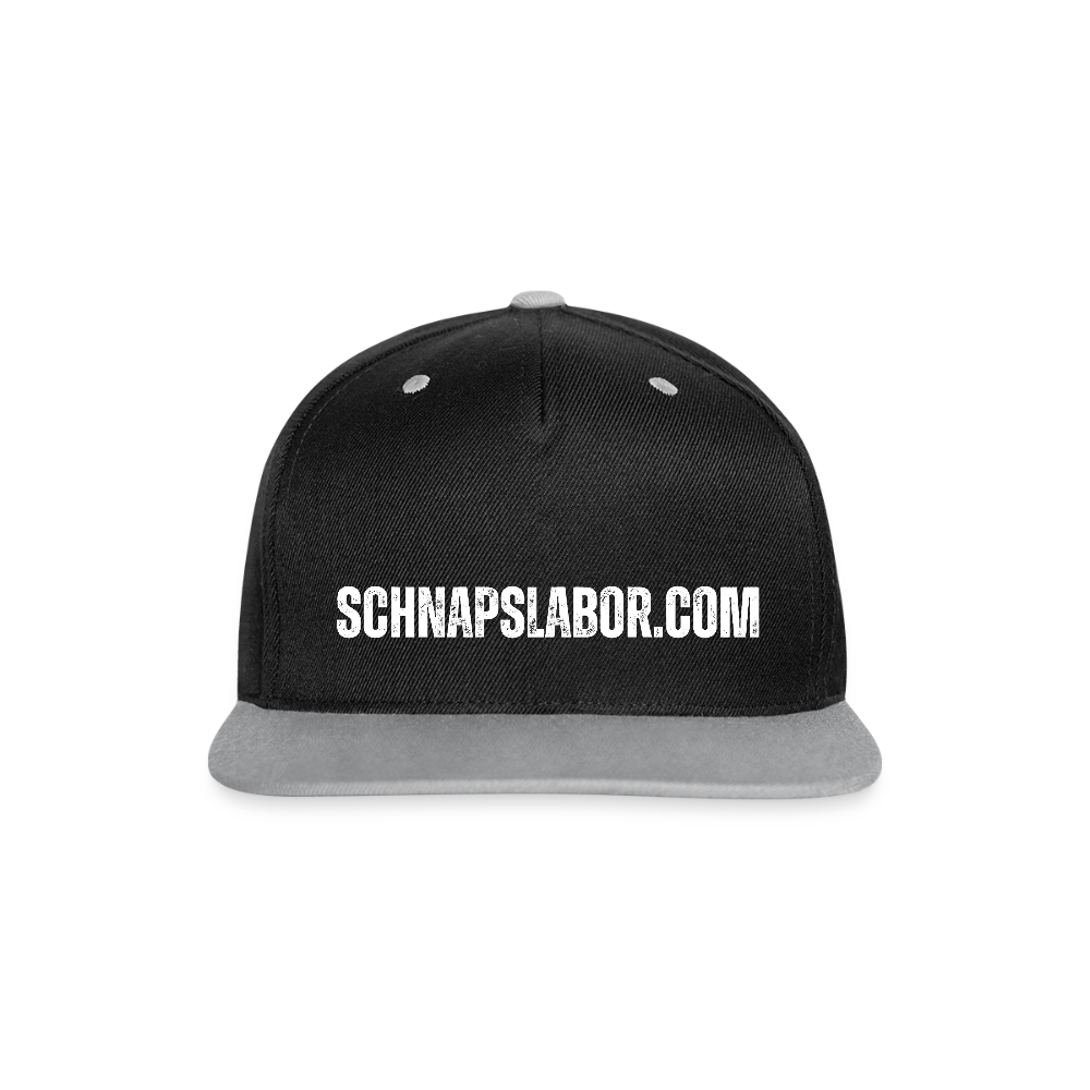 Schnapslabor - Kontrast Snapback Cap - Schwarz/Grau