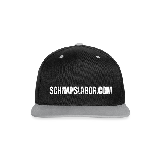 Schnapslabor - Kontrast Snapback Cap - Schwarz/Grau