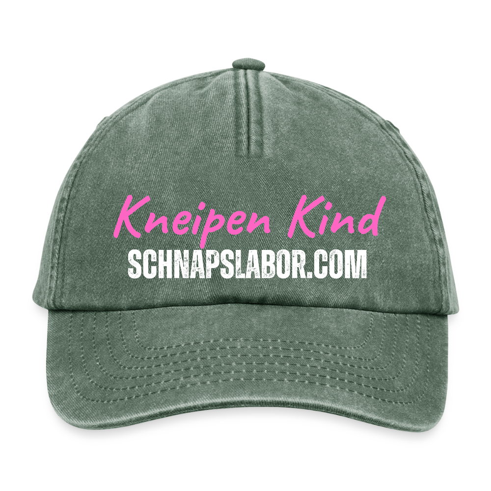Kneipen Kind - Relaxed Vintage Cap - Vintage Flaschengrün
