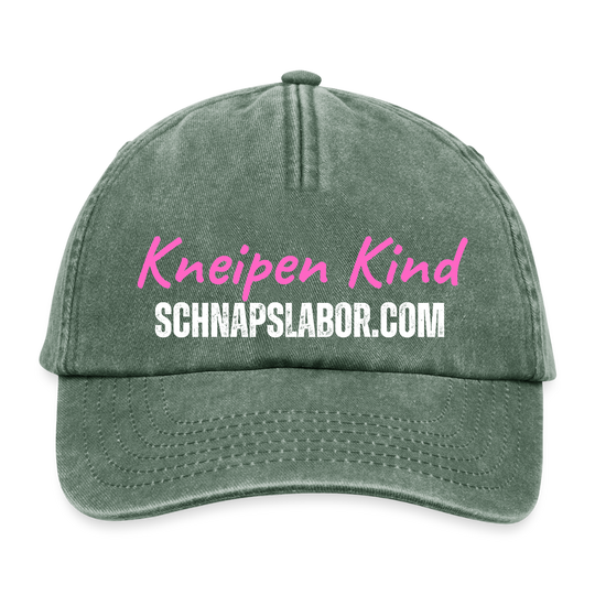Kneipen Kind - Relaxed Vintage Cap - Vintage Flaschengrün