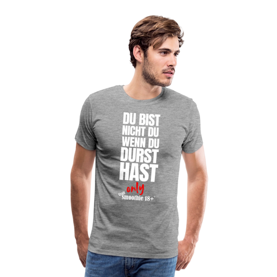 Du bist nicht Du - Männer Premium T-Shirt - Grau meliert