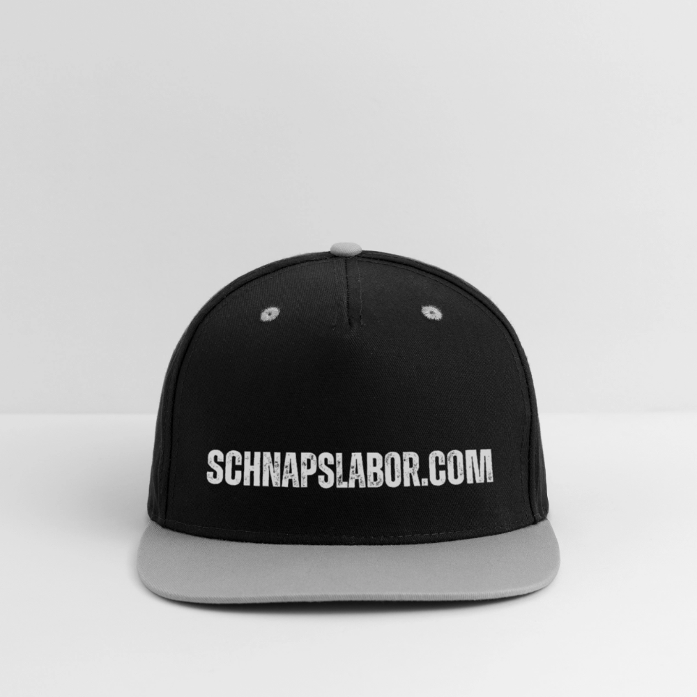 Schnapslabor - Kontrast Snapback Cap - Schwarz/Grau