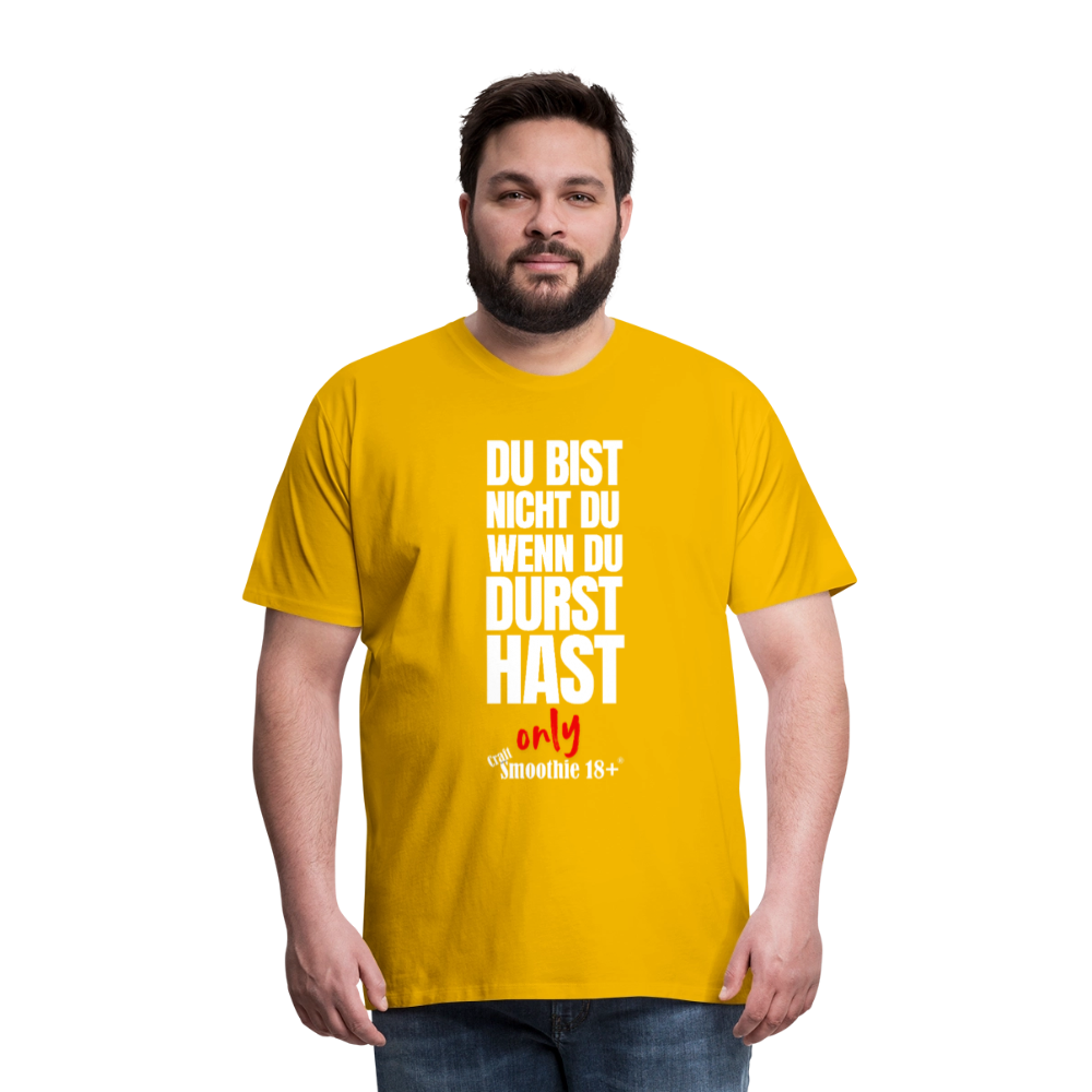 Du bist nicht Du - Männer Premium T-Shirt - Sonnengelb