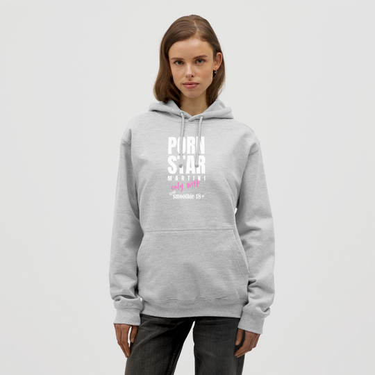 Pornstar Hoodie - "Unisex" - Hellgrau meliert