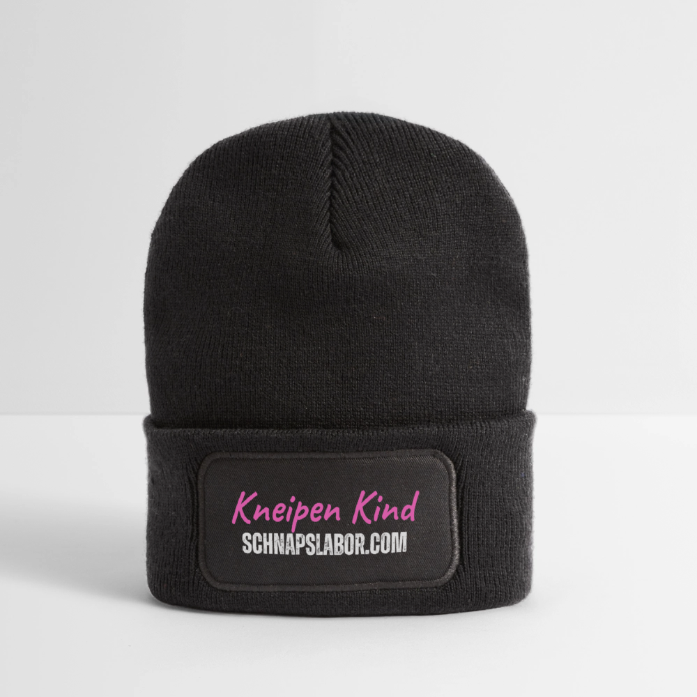 Kneipen Kind - Recycelte Patch Beanie - Dunkelgrau