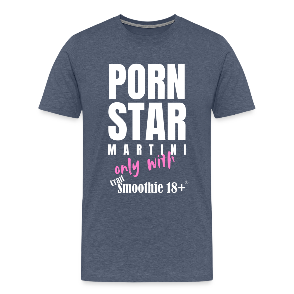 Pornstar - Männer Premium T-Shirt - Blau meliert