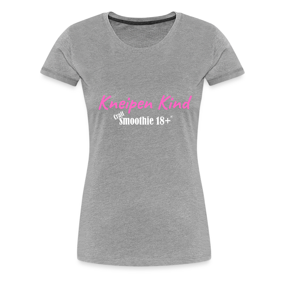Kneipenkind - Frauen Premium T-Shirt - Grau meliert