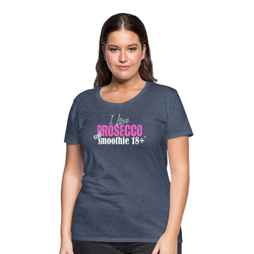 I love Prosecco - Frauen Premium T-Shirt - Blau meliert