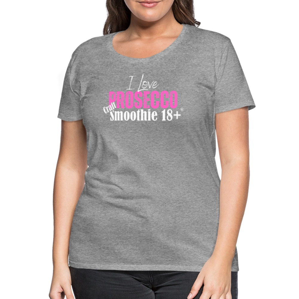 I love Prosecco - Frauen Premium T-Shirt - Grau meliert