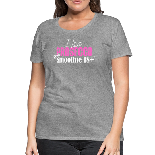 I love Prosecco - Frauen Premium T-Shirt - Grau meliert