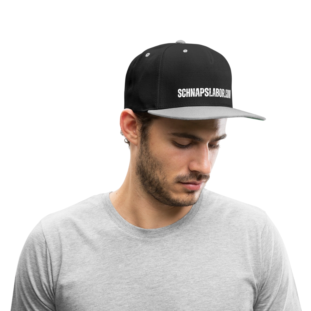Schnapslabor - Kontrast Snapback Cap - Schwarz/Grau