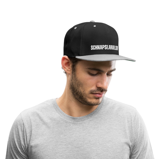 Schnapslabor - Kontrast Snapback Cap - Schwarz/Grau