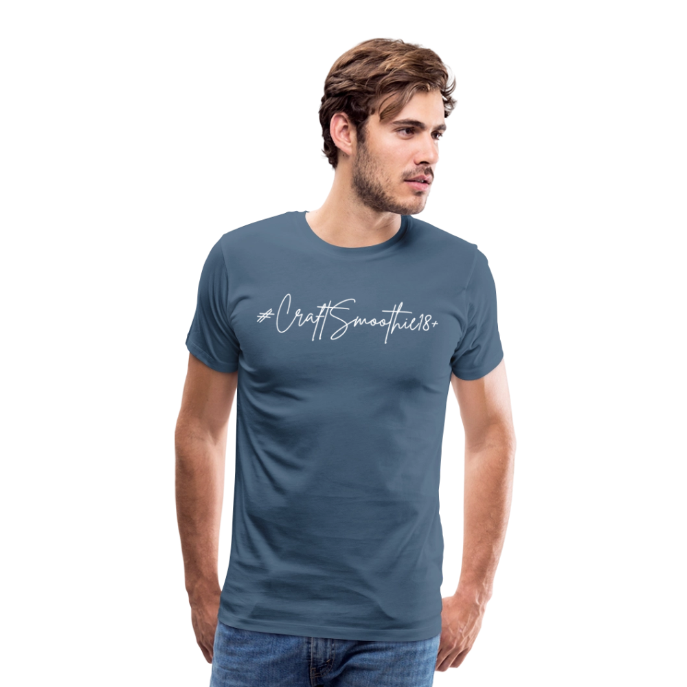 #CraftSmoothie18+ - Männer Premium T-Shirt - Blaugrau